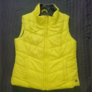 Aeropostale Neon Yellow Woman Puff Vest